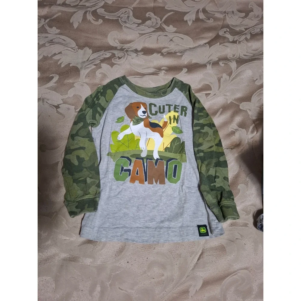 Boys' John Deere Cuter in Camo Long sleeved Tshirt 4T / 4B/ 4N